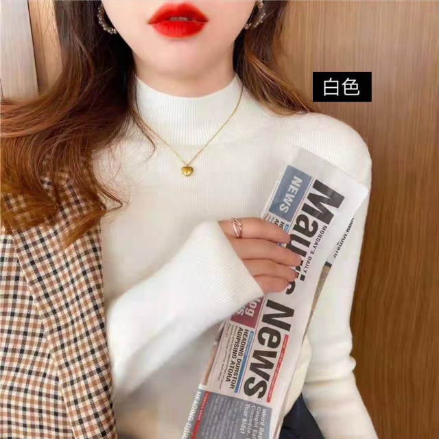 【預購】羊毛針織半高領打底衫