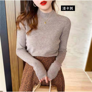 【預購】羊毛針織半高領打底衫