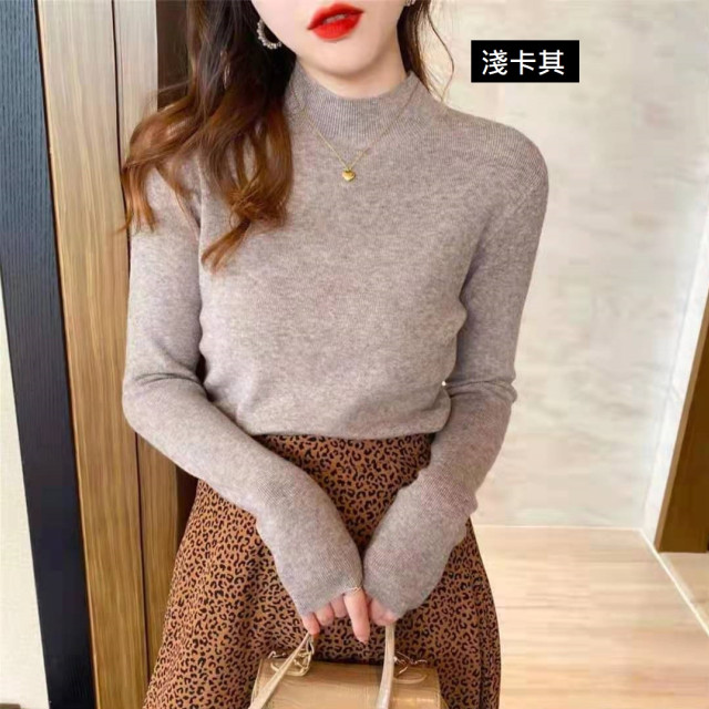 【預購】羊毛針織半高領打底衫