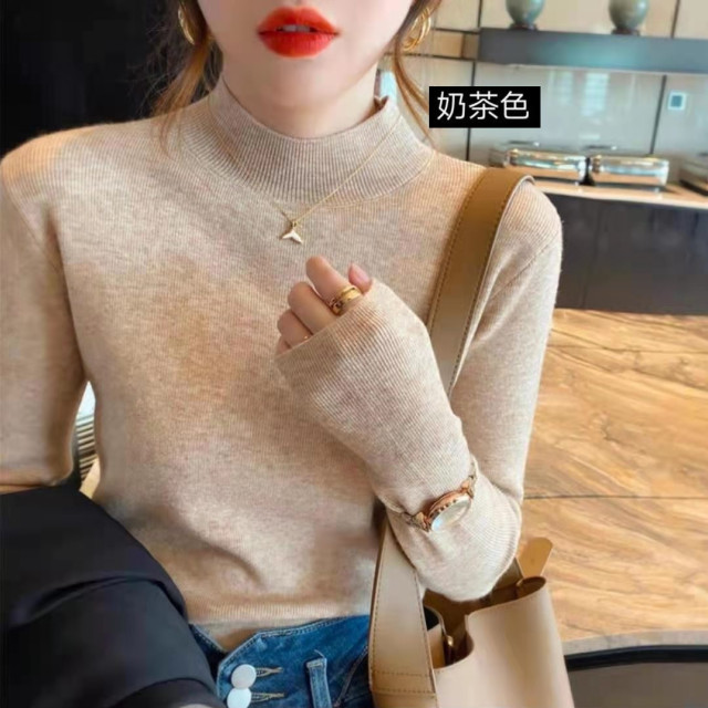 【預購】羊毛針織半高領打底衫