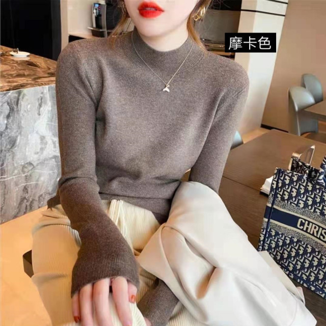 【預購】羊毛針織半高領打底衫