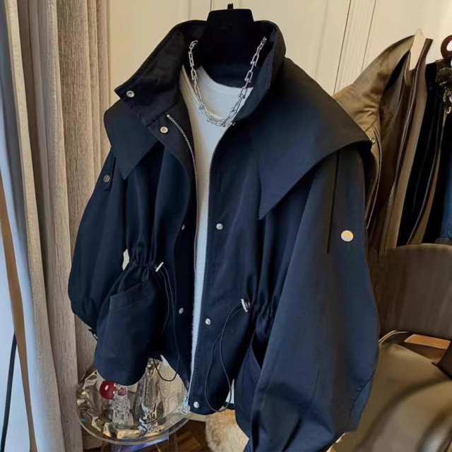 【預購】東大門設計感工裝風衣