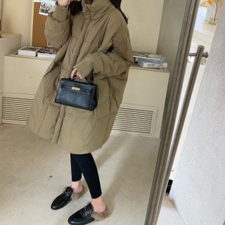 【預購】韓版慵懶風羽絨棉中長板外套
