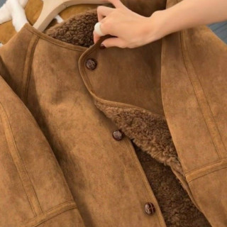 【預購】冷系高級感麂皮絨外套