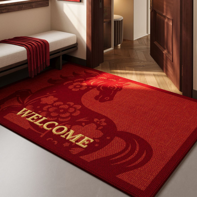 【預購】紅色馬年圈絨地墊(5款)