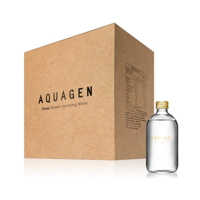【大江生活】【箱購】AQUAGEN-海洋深層水無氣版(金蓋)(330ml/瓶，24瓶/箱) 買1箱送1箱《限宅配》