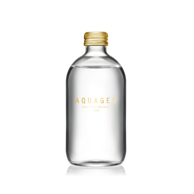 【大江生活】【箱購】AQUAGEN-海洋深層水無氣版(金蓋)(330ml/瓶，24瓶/箱) 買1箱送1箱《限宅配》