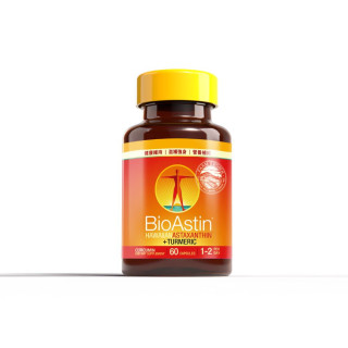 【大江生活】BioAstin-紅藻蝦紅素薑黃膠囊(60顆/瓶)《限宅配》