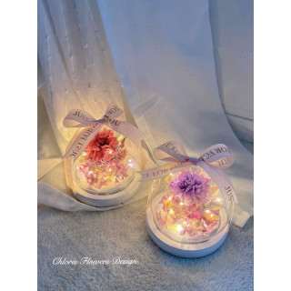 【Chloris】康乃馨'' 永生玻璃花盅
