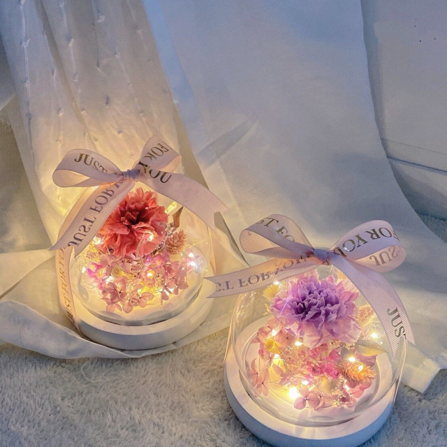 【Chloris】康乃馨'' 永生玻璃花盅