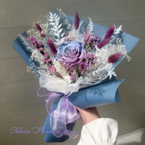 【Chloris】漸層玫瑰永生花束（單朵）