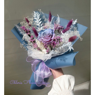 【Chloris】漸層玫瑰永生花束（單朵）