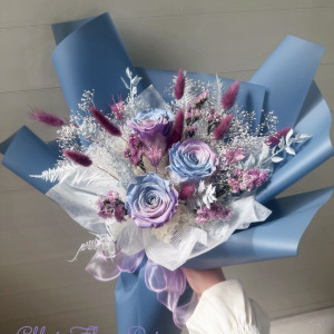 【Chloris】漸層玫瑰永生花束（3朵）