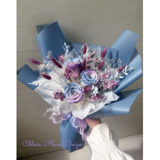 【Chloris】漸層玫瑰永生花束（3朵）