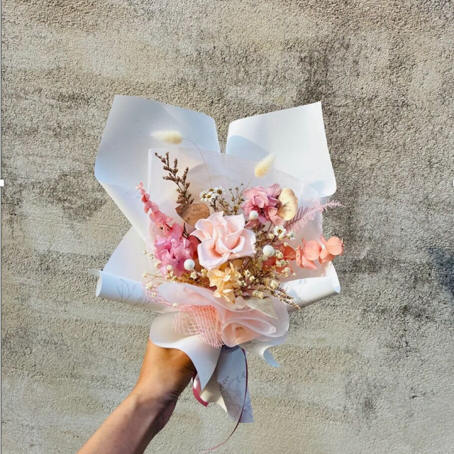 【高雄-慕光花寓】粉嫩'' 永生乾燥小花束