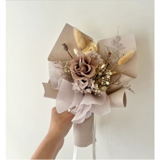 【高雄-慕光花寓】奶茶色系''永生乾燥小花束