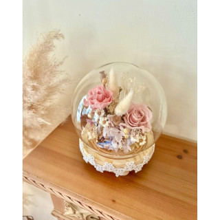 【高雄-慕光花寓】粉色系'' 永生圓型玻璃盅