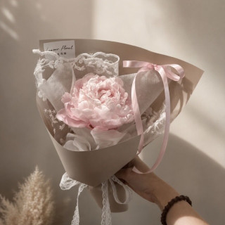 【高雄-慕光花寓】單朵芍藥-限量花束