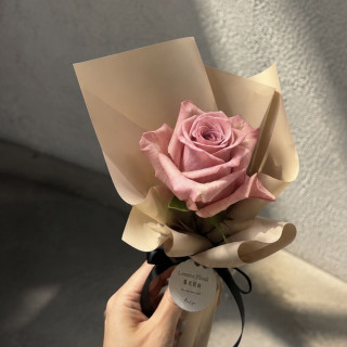 【高雄-慕光花寓】韓系包裝-單朵大玫瑰花束