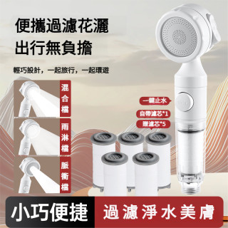 【預購】旅行增壓過濾頭(送加厚濾芯*5)