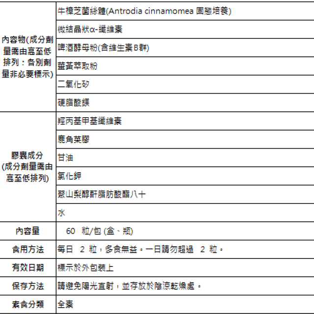 LARGAN星歐【牛樟芝菌絲體複方膠囊】60粒/盒