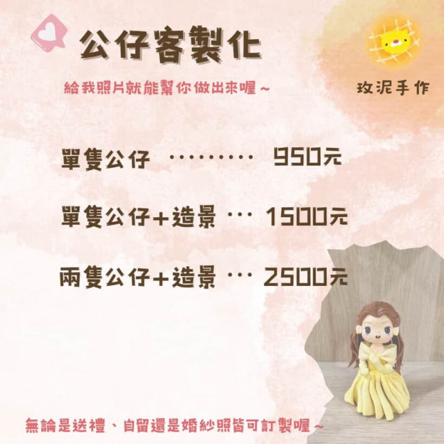 【票券】公仔客製化  單隻公仔